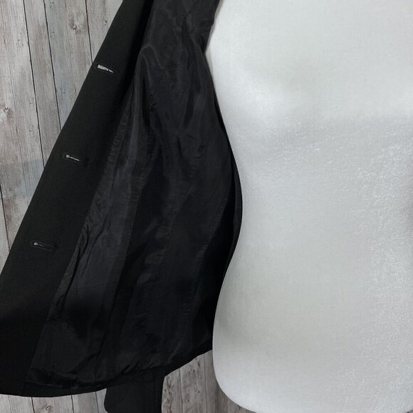 Women's Rafaella Long Sleeve Blazer | Collared | Button | Size 6 | Black | Lined - Picture 14 of 16